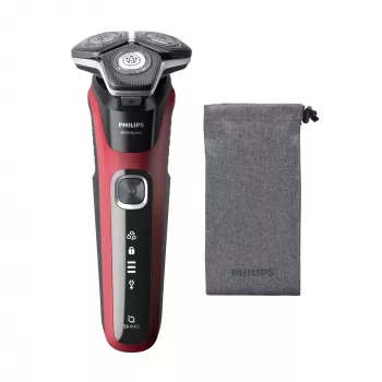 Rotācijas skuveklis Philips Series 5000 S5883/10 — 3 galviņas, slapjā/sausā, 60 min darbība, LED displejs, USB uzlāde