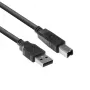 USB kabelis ACT USB 2.0 A vīrišķais - USB B vīrišķais 0,50 m