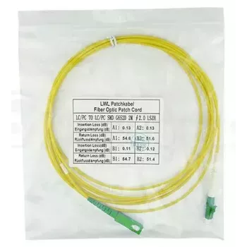 Optiskās šķiedras kabelis BlueOptics SFP2122BU20MM LC-SC G.657.A1 20 m Dzeltens