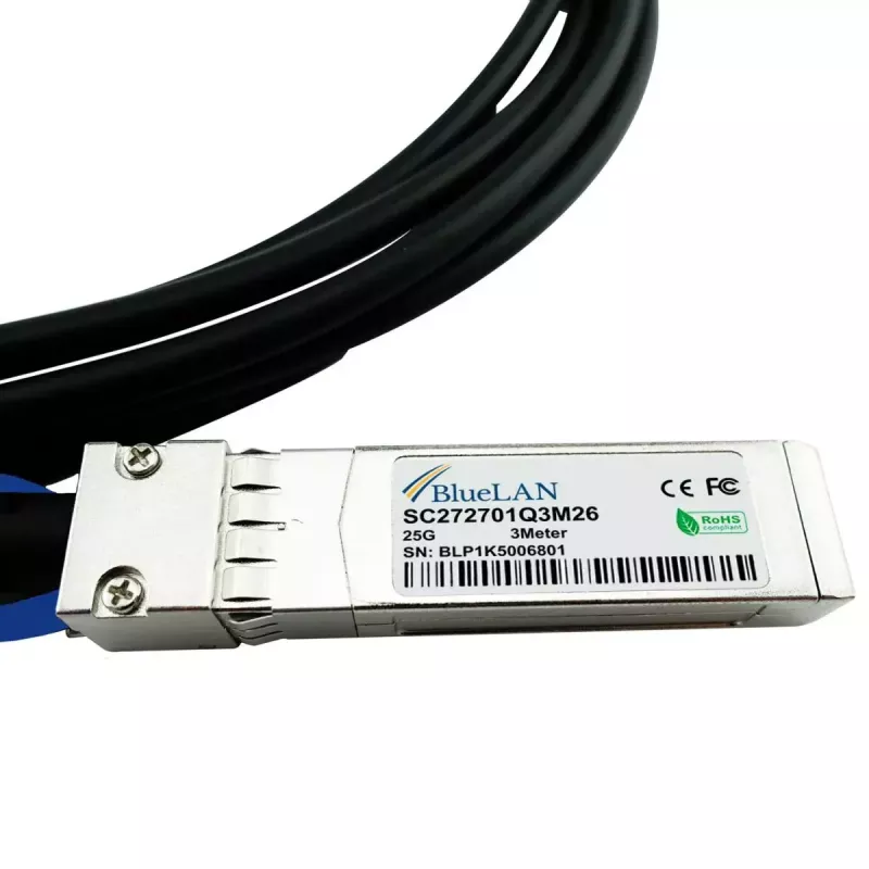 BlueOptics SFP-25G-50CM-NV-BL InfiniBand optiskās šķiedras kabelis 0,5 m SFP28 vīriešu/vīriešu