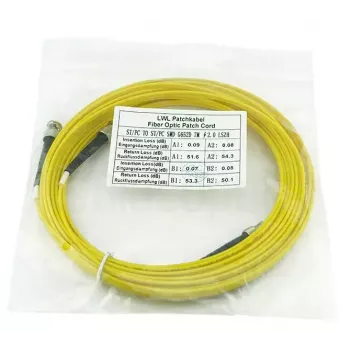 Šķiedru optikas kabelis BlueOptics SFP3333BU7.5MK 7,5 m ST Dzeltens