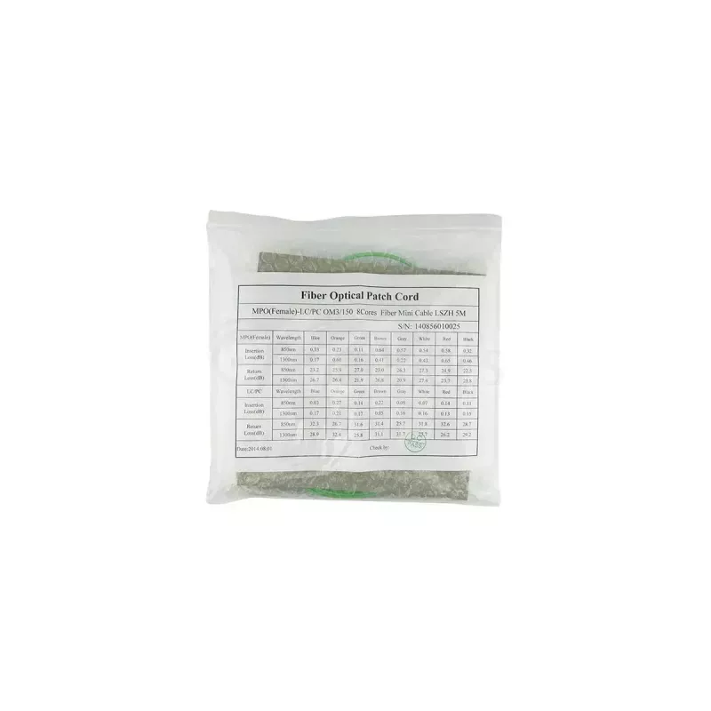 BlueOptics SFP6141GU5MKB MTP 4x LC OM5 šķiedru optikas kabelis, 5 m, zaļš