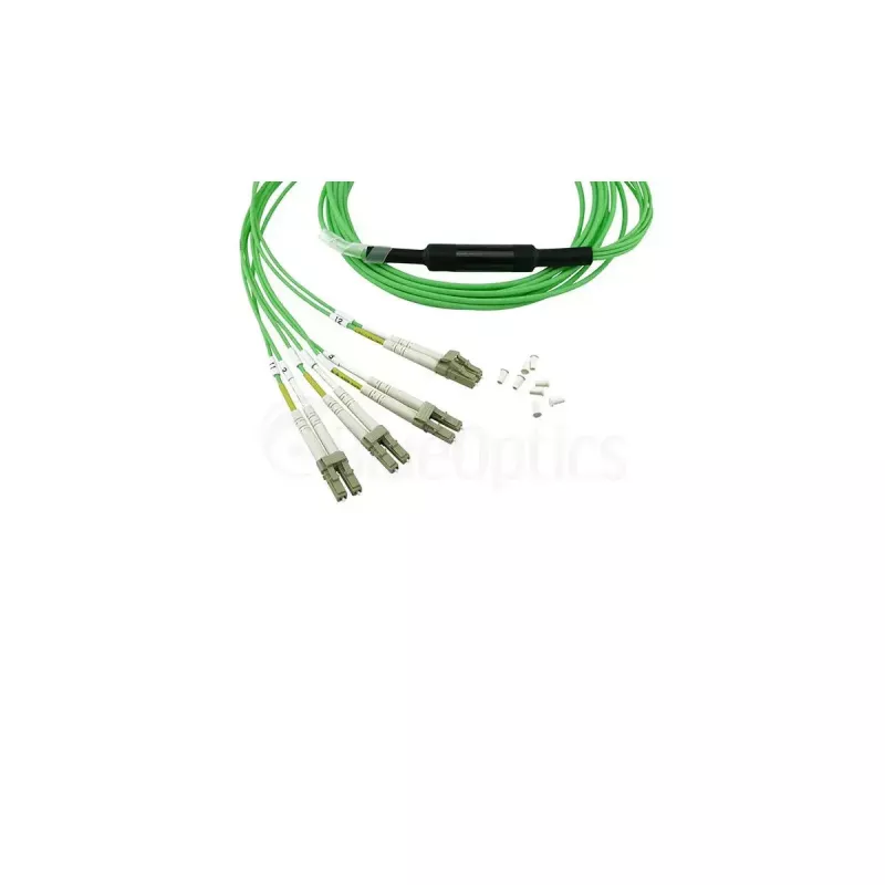 BlueOptics SFP6141GU5MKB MTP 4x LC OM5 šķiedru optikas kabelis, 5 m, zaļš