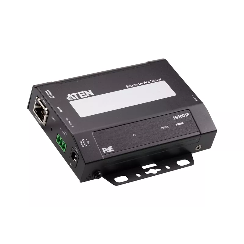 ATEN SN3001 1-Porta RS-232 Drošības ierīču serveris ar PoE, 10/100Base-T(X), 210 g