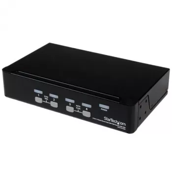 StarTech.com 4 Portu 1U Rackmontējams USB KVM Slēdzis ar OSD, 1920 x 1440 pikseļi, 1U, Melns