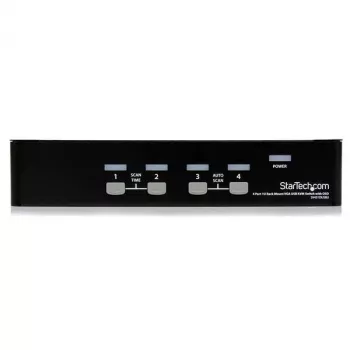 StarTech.com 4 Portu 1U Rackmontējams USB KVM Slēdzis ar OSD, 1920 x 1440 pikseļi, 1U, Melns