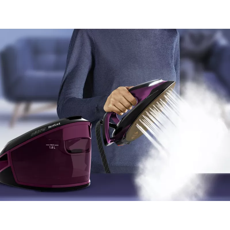 Tefal Express Vision SV8152 2800 W 1.8 L Durilium AirGlide Autoclean gludeklis violets, melns