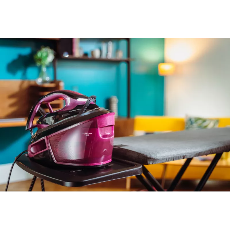 Tefal Express Vision SV8152 2800 W 1.8 L Durilium AirGlide Autoclean gludeklis violets, melns
