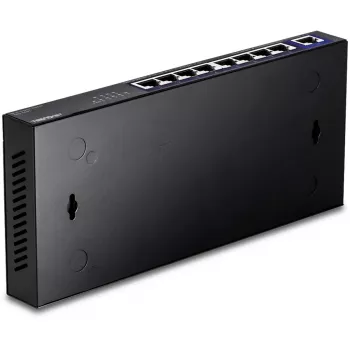 TRENDnet TEG-S591 nekonfigurējams 8 portu 2.5G Ethernet slēdzis, 100/1000/2500, 60 Gbit/s, MAC tabula 4000, sienas montāža