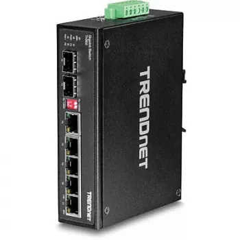 Trendnet TI-G62 neuzraudzīts industriālais slēdzis 5 porti + SFP