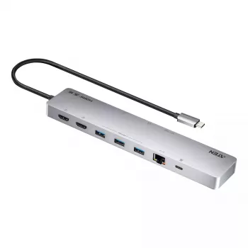 USB Centrmezgls ATEN UH3240 Type-C Sudraba 3.5mm HDMI RJ-45 USB 3.2