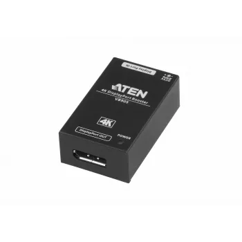 AV retranslators ATEN 4K Display Port Booster VB905-AT-G — 4K (4096×2160), vadu, 20 m darbības rādiuss, 5 V/2,6 A, melns