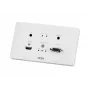 ATEN VE2812AEUT HDMI & VGA HDBaseT raidītājs ar ES sienas plāksni / PoH (4K@100m) (HDBaseT A klase)