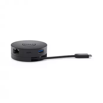 DELL DA300 USB-C 6-in-1 adapteris, melns