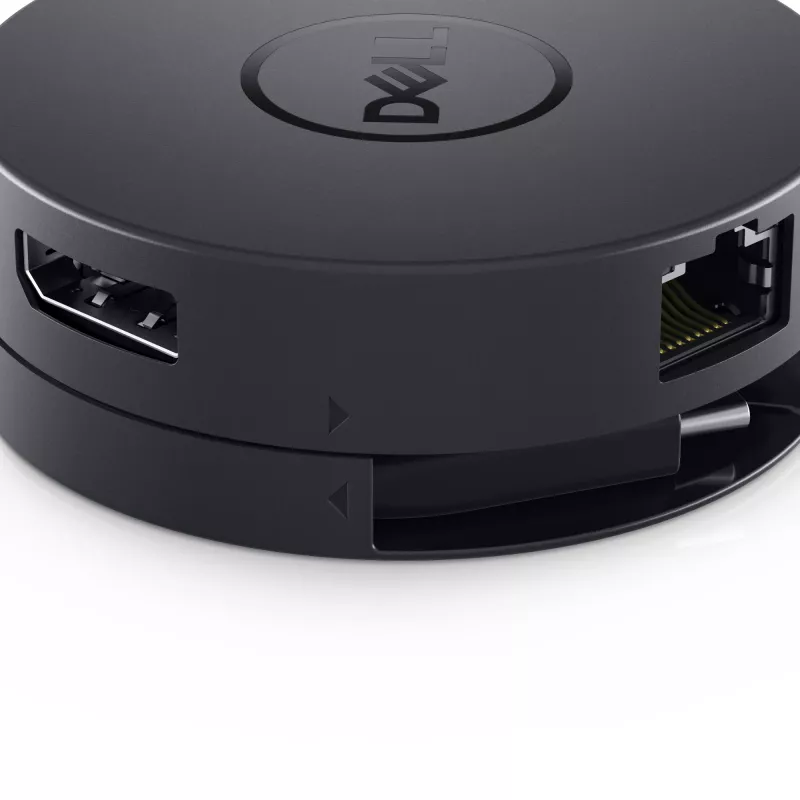 DELL DA300 USB-C 6-in-1 adapteris, melns
