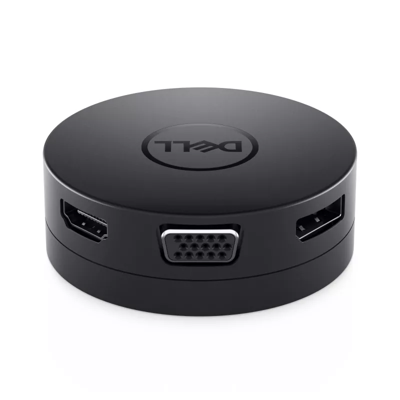 DELL DA300 USB-C 6-in-1 adapteris, melns
