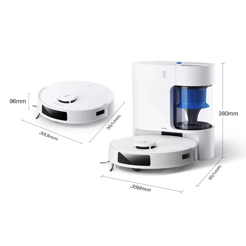 Robotputekļsūcējs Ecovacs Deebot N20e PLUS balts — 2-in-1 putekļsūcējs un mopējs