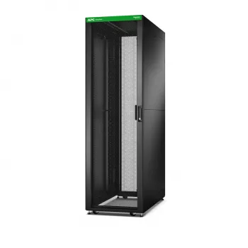 APC Easy Rack ER6222 42U statnis, melns, ar jumtu, riteņiem, kājām, 4 kronšteiniem un sānu paneļiem, bez apakšas, 1991H x 600W x 1200D mm