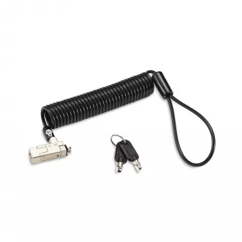 Kensington Slim NanoSaver 2.0 Pārnēsājama Atslēgas Slēdzene Sudraba Melna 1,8m