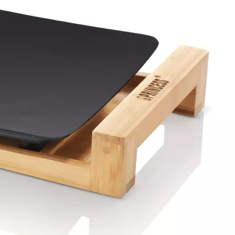 Princess 103026 Table Chef Pure Black galda plīts, alumīnijs, bambuss, melna, 220 W