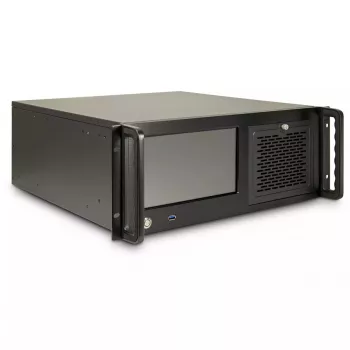 Servera korpuss Inter-Tech 4U-4460 TFT Melns 1x 120mm Ventilators 5.25 collu