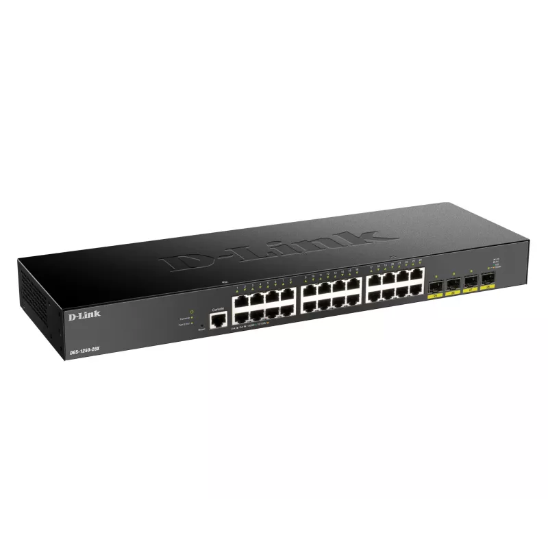 D-Link 24-portu Gigabit viedais pārvaldāmais slēdzis ar 4x 10G SFP+