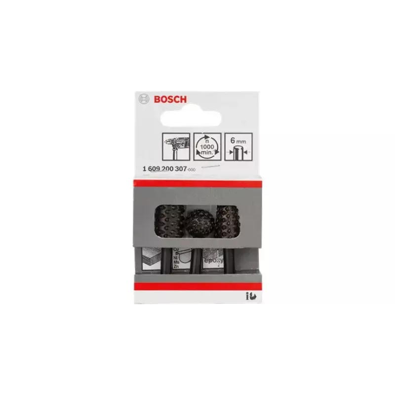 Frēzēšanas uzgaļu komplekts Bosch Freehand Router Bit Sets 3 gab., darba garums 6,5 cm, kāta diametrs 6 mm