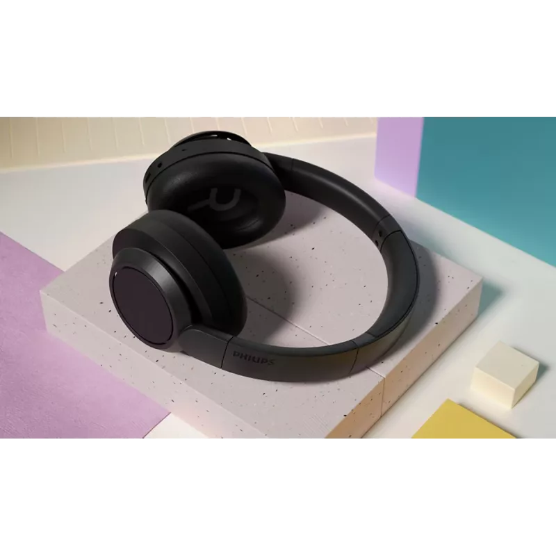 Philips 6000 series TAH6509BK/00 bezvadu austiņas ar trokšņu slāpēšanu, Bluetooth, melnas