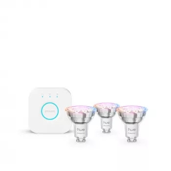 Philips Hue White and colour ambience Essential starter komplekts: 3 GU10 viedās spuldzes (345 lm)