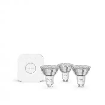 Philips Hue White and colour ambience Essential starter komplekts: 3 GU10 viedās spuldzes (345 lm)