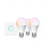 Philips Hue White un krāsu atmosfēras Essential viedais apgaismojuma komplekts — 3× E27 spuldzes, 806 lm, 8 W, Bluetooth/Zigbee