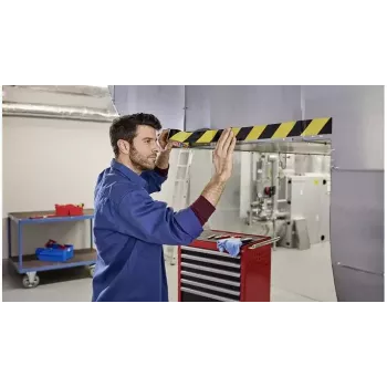 Barikāžu lente TESA 58133 melna/dzeltena 66m