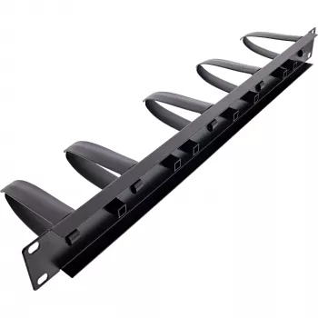 InLine 19110V 19 inch kabeļu pārvaldības panelis, 9 plastmasas kronšteini, RAL9005 melns