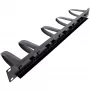 InLine 19 inch kabeļu pārvaldības panelis, 5 plastmasas kronšteini noņemami, RAL 9005 melns