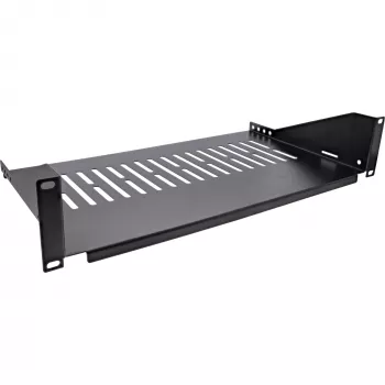 Plaukts Rack InLine 19 inch 250mm 20kg 2U RAL 9005 melns