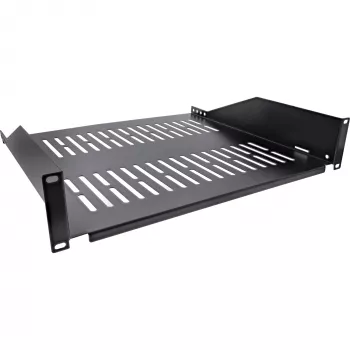 Rack plaukts InLine 19 collu 400mm 20kg 2U RAL 9005 melns