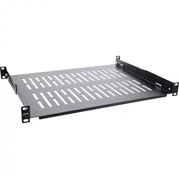 InLine 19 inch plaukts, 350mm, 50kg, 1U, RAL 9005 melns