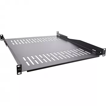 InLine 19 inch plaukts, 550mm, 50kg, 1U, RAL 9005 melns
