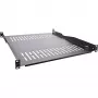 InLine 19 inch plaukts, 550mm, 50kg, 1U, RAL 9005 melns
