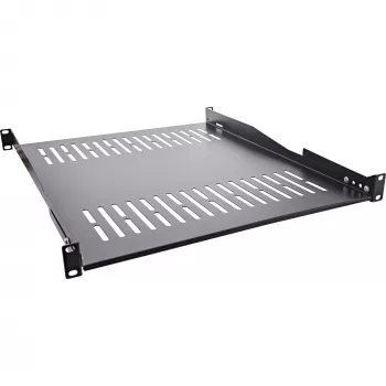 InLine 19 inch plaukts, 550mm, 50kg, 1U, RAL 9005 melns