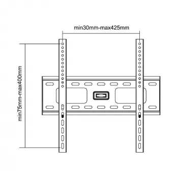 InLine Sienas Kronšteins TFT / LED / Plasma 81 - 140cm 32 - 55 collas līdz 75kg