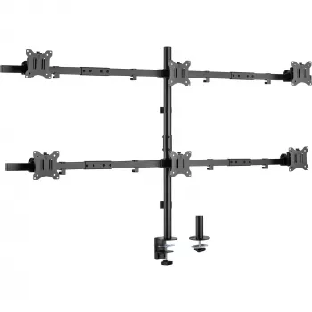 InLine galda stiprinājums 6x TV / LED / TFT displejam līdz 81 cm 32 collas maks. 7 kg melns