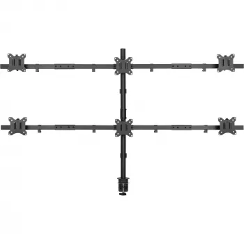 InLine galda stiprinājums 6x TV / LED / TFT displejam līdz 81 cm 32 collas maks. 7 kg melns