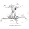 InLine Basic griestu projektora stiprinājums, 15 cm, līdz 13.5 kg