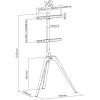 InLine Woodstand TV statīvs, tripods, 45-65 collu (114-165 cm) displejiem, līdz 40 kg