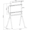 InLine Woodstand Studio koka TV statīvs, 49–70 collu (124–178 cm) displejiem, līdz 40 kg