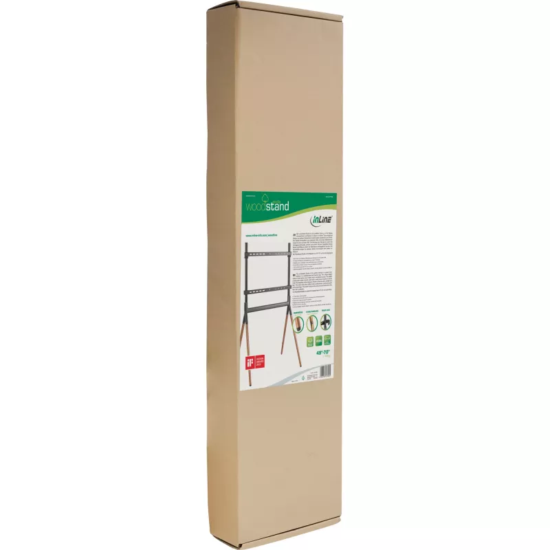 InLine Woodstand Studio koka TV statīvs, 49–70 collu (124–178 cm) displejiem, līdz 40 kg