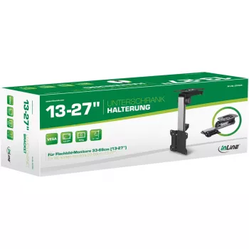 InLine Under Cabinet Bracket 27 collu (līdz 68 cm) monitora turētājs zem skapja, līdz 20 kg