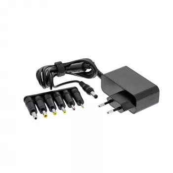 InLine universāls barošanas bloks, 12V / 24W ar 6 maināmiem spraudņiem