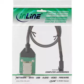 InLine SAS HD adaptera kronšteins zema profila ārējais SFF-8088 / iekšējais SFF-8643 0.75m